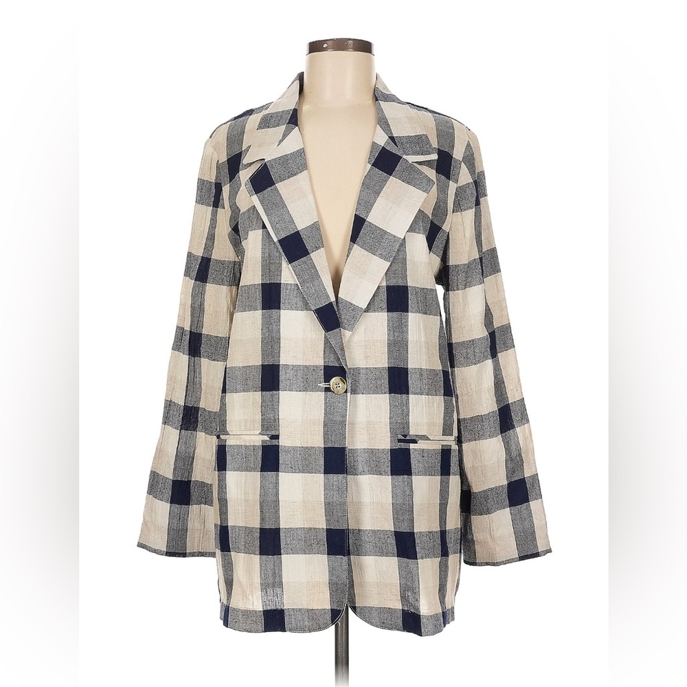 VTG Plaid Gingham Blazer
